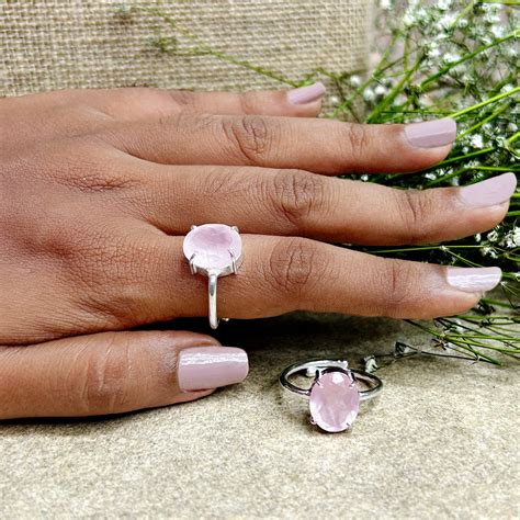 rose quartz ring price.